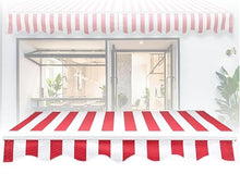 Manual Retractable Awning Door Window Awning Shelter Outdoor Canopy Home Deck Canopy with Manual Crank Handle（Frame Included ）
