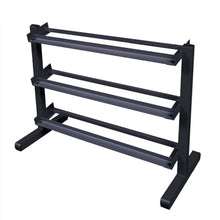 Body-Solid Dumbbell Rack with 5-50 lbs. Hex Set and Mat Grey