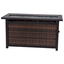 Flash Furniture 45"x25" Outdoor Propane Fire Pit Table, Black
