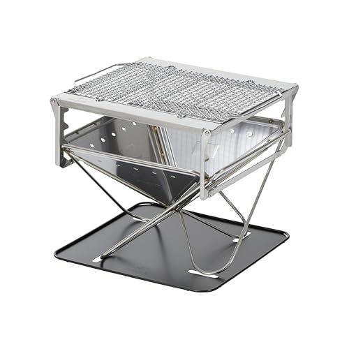 Snow Peak Portable Fire Pit & Grill for Camping, Patio & Outdoor Cooking