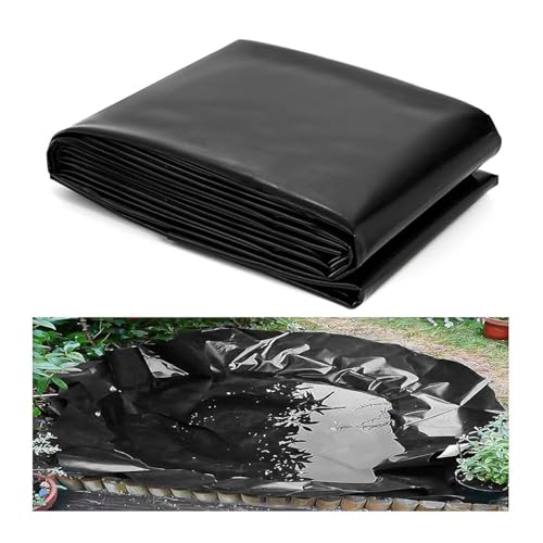 XUJIAM Pond Liner Soft Pond Liner, HDPE Pond Liners 14mil, Small Pond Liners for Koi Ponds Garden Pond Pond Waterfall, Multi Size (Color : 14mil, Size : 16x50m/52.49x164.04ft)