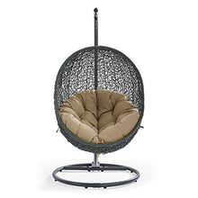Modway Hide Outdoor Patio Swing Chair, Gray Mocha