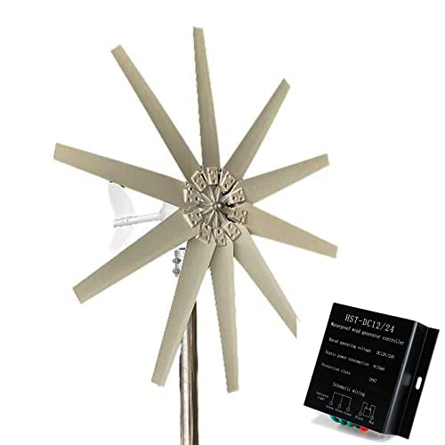 AISINILALAO 10000W Horizontal Wind Turbine Generator,12V-220V Portable Vertical Wind Power Turbine Generator Kit with Charge Controller,220v