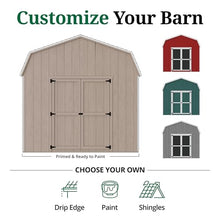 Little Cottage Co. 10x12 Value Gambrel Barn with 6 ft. Sidewalls, Outdoor Wood Storage Shed Do-It-Yourself Precut Kit
