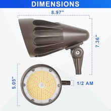LED Bullet Spot Flood Light 30W/40W/50W Selectable 3000/4000/5000K Tunable