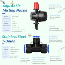 Fvmsse Plants Misting System for Irrigation with Adjustable Knob
