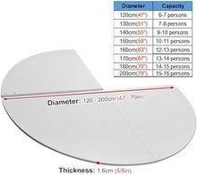 ENWINDXS White Round Table Top Extender Foldable, Dining Wooden Table Top Only, Conference Table | Outdoor Patio Table | Banquet Table No Legs(180 cm (70 inch))