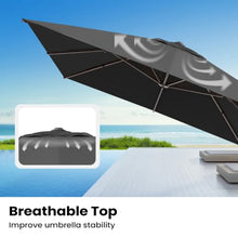 OROTLECT 153'' X 116'' Rectangular Cantilever Umbrella With Crank Lift, Counter Weights Base Included