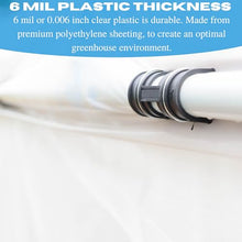 Vapor Barrier Supply - Clear Greenhouse Plastic Sheeting - 6 mil - 4 Year UV Resistant Polyethylene Greenhouse Film, Hoop House Green House Cover for Gardening, Farming (28' x 100'), 4YR61
