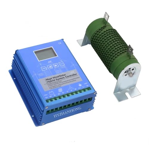 HYZHANHONG 48v, 100W-2000W Wind Solar Hybrid MPPT Charge Controller, Solar Controller Wind Turbine 12V 24V 48V Auto Regulator Home Use Wind Generator Controller with LCD Screen,24V