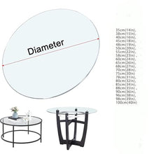 Pealihuy Round Glass Table Top, Round Tempered Glass Top for Patio Table, Beveled Glass Table Top, 40cm 50cm 80cm 90cm, for Coffee Table, Dining Table, Smooth Plate Glass(100cm(40 in))