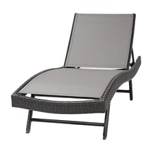 Christopher Knight Home Zalel Set of 2 Wicker Patio Chaise Lounge Chair Outdoor, Metal Frame Sunbathing Pool Lounger with Mesh Seat, Adjustable Backrest Reclining Chair, Single Lounger, Brown Multi