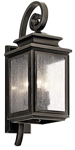 Kichler Wiscombe Park Outdoor Wall Light, Olde Bronze, 21.75"