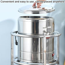 SDVantage Heavy Duty Stainless Steel Mobile Barrel Rack for Stock Pots Milk Buckets Storage Solution,Silver-52X52X68Cm