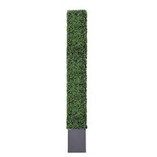 AGPL Artificial Hedge Wall (38" Width* 12" Deep* 96" Height) with Dark Gray Stainless Steel Planter Box (96.00)