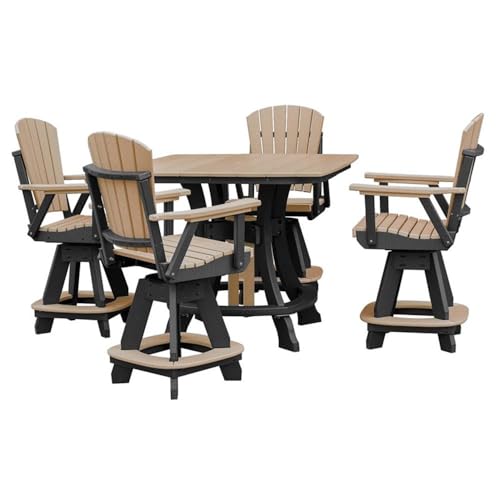 American Furniture Classics Five Piece Square Counter Height Dining Set Cedar/Black