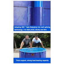 Zfmnoyev Canvas Fish Pond Pool, Round Thickening Fish Pond Pool, Large Collapsible PVC Fish Pond, Pool Above Ground with Framed, for Koi Culture Agricultural Irrigation(1.5x0.8m)