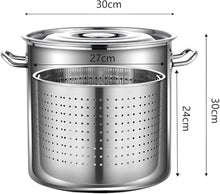 Stainless Steel Soup Pot Turkey Fryer Pot with Basket, Crawfish, Crab, Shrimp Cooking Pot for Home Outdoor Use(30cmx30cm)
