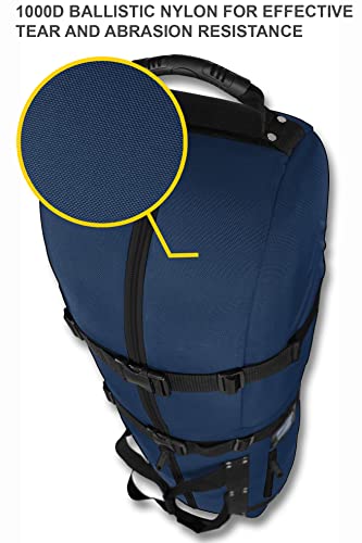 CaddyDaddy First Class Premium Soft-Sided Travel Cover Blue w/North Pole