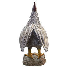 Design Toscano Cock-a-doodle-do, Giant Roadside Rooster Garden Statue, Multicolored