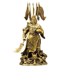 FENGSHUI-CAISHEN Guan Yu Statue Brass 27 Inch God of Wealth Fortune Figurine