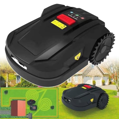 App Robot Lawn Mower, Garden Automatic Intelligent Robotic Lawn Mower, Robot Grass Cutter, Automatic Grass Cutting Machine for 800m² Lawn Auto, Path Planning