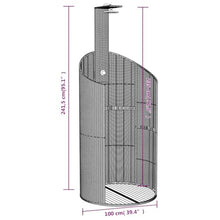 vidaXL Outdoor Shower - Black Poly Rattan, Acacia Wood Base, 39.4"x39.4"x95.1", Swimming Pool Furniture