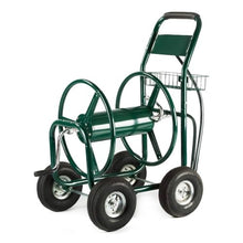 Erxewim Heavy Duty Garden Hose Reel Trolley with 4 Wheels, Green Water Pipe Bracket for Outdoor Industrial Use, Holds up to 300M Hose (Not Included)