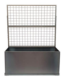 Nice Planter Trellis Corten Trough Planter No Casters Frost Gray