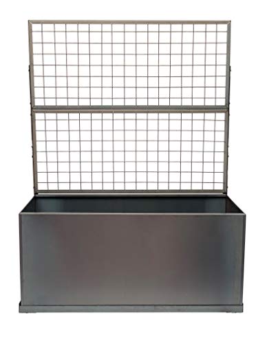 Nice Planter Trellis Corten Trough Planter No Casters Frost Gray