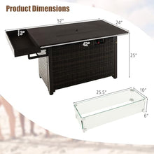 Tangkula 52 Inch 50,000 BTU Patio Propane Fire Pit Table with Wind Guard