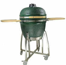 JOSOGO 23.5 Inch Ceramic BBQ Smoker Grill, Home & Commercial Smoker Oven, Indoor Outdoor High Temp Barbecue(Black)