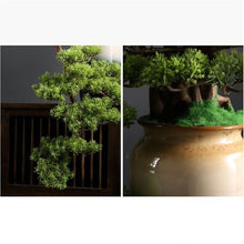 YXIANG56Q Fake Plants Artificial Bonsai Simulation Tree High-end Light Luxury Greenery Bonsai Ornaments Entryway Decoration Simulation Tree Bonsai Tree