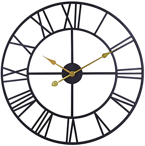 Wall Clock Silent Non Ticking,Outdoor Garden Silent Battery Operated Decorative Clock for Outside, Living Room Patio Garden Pool