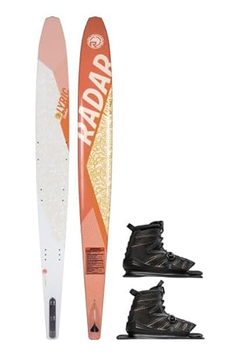 Radar Lyric Waterski w/Double Lyric Boot BOA - STD Peach/Gold/White