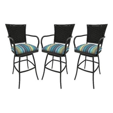 Pemberly Row Extra Tall 34" Bar Stool Set of 3 Multi-color