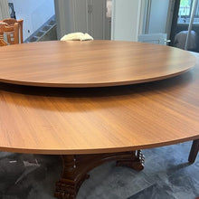 Innovz Foldable Table Top with Bifold Turntable, Wooden Round Tabletop 130~170 Cm, Temporary Replacement Dining Top No Leg, Fold-in-Quarter Bottom Banquet Desktop(Yellow,1.1m/43in+1.7m/67in)