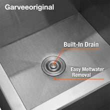 20" Built-in Ice Chest 107.5L, Stainless Steel Cooler Bin with Drain for Outdoor