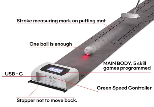 PUTTIST II Newest Digital Putting Trainer Rechargeable White