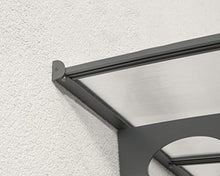 Palram - Canopia Herald 15' x 5' Door/Window Awning, Gray/Diffused Clear
