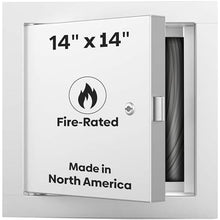 Best 14” x 14” Un-Insulated Fire Rated Metal Access Panel with 1” Flange, 16 Gauge Steel Access Door with Reinforced Edges & Hidden Hinge, Self-Closing/Latching, Inside Latch Release, BA-FB-5060