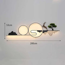 YOUQUEEN Outdoor Wall Lamps Garden Lights Outdoor Wall Lights Villa Yard Screen Wall Lights, Garden Wall Decoration Wall Lights Chinese Landscape Lights Outdoor Light Fixtures Wall Mount(B)