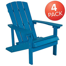 EMMA + OLIVER Blue Adirondack Chair, 4-Pack