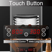 1700w Stainless Steel Automatic Steak Broiler,Electric Steak Broile W/Glove,Small Home Camping Oven Steak Cooker Machine -Touch Button/800℃ High Temperature/8-Layer Grill/Timer 30 Min,B