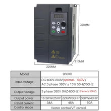 PV 380v Solar Inverter to AC 3P Converter DC400V-800V 18.5/22/30/37/45/55/75/93/110/132kw with MPPT Control Solar Pump(75KW DC400V-800V)