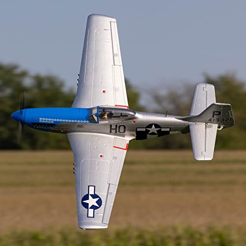 E-flite RC Airplane P-51D Mustang 1.2m BNF Basic with AS3X and Safe Select