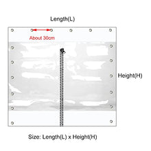 Outdoor Curtains,Waterproof Pvc Transparent Tarpaulin Side Panels With Eyelets,Weatherproof White Clear Tarp for Pergola Porch Patio Gazebo,Partition Curtains,Customizable,L×H-2.5×3m(8.2*9.8ft)