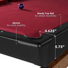 Hall of Games 7' Edgewood Drop Pocket Table with Pool Ball and Cue Stick Set Brown
