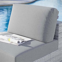 Modway Convene Outdoor Patio Armless Chair in Light Gray Gray