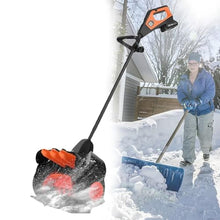 21V Cordless Electric Snow Shovel, Battery-Powered Snow Blower, 41cm Width Snow Removal Snow Thrower (2 Battery and Charger Included)